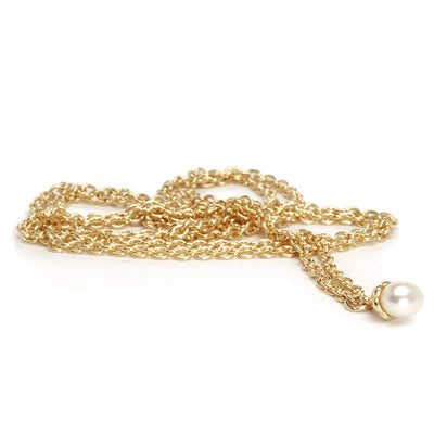 Gouden (14 kt.) collier met parel