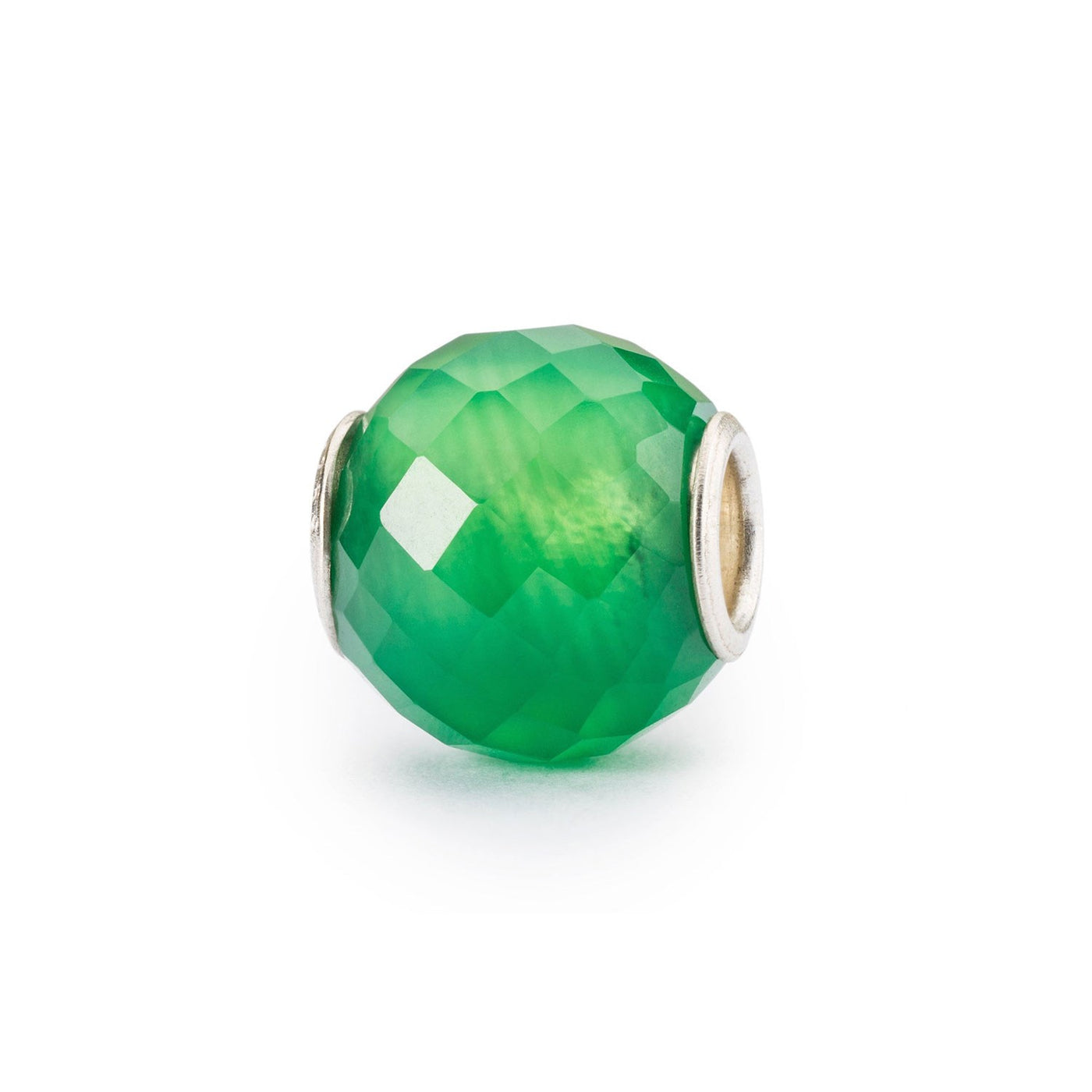 Gefacetteerde groene onyx, rond